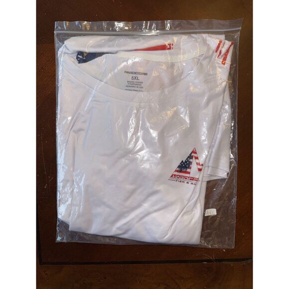 NWT HardCore Fish & Game 5XL Bad to the Bone Patriotic Fishing Swim Shirt - Picture 2 of 6